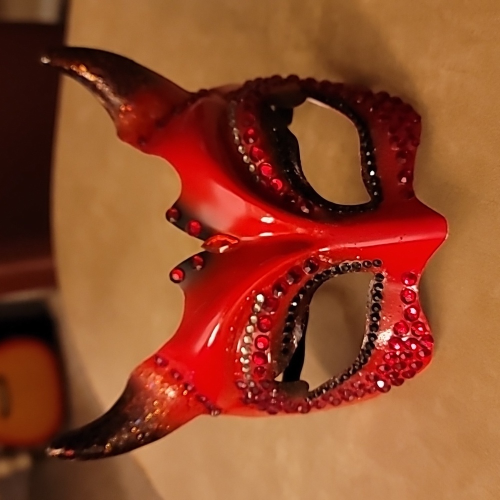Jeweled Vintage Devil Mask